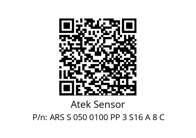   Atek Sensor ARS S 050 0100 PP 3 S16 A 8 C