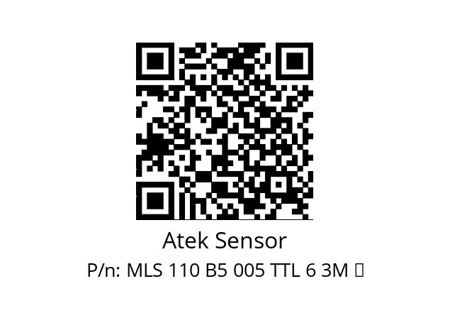   Atek Sensor MLS 110 B5 005 TTL 6 3M 