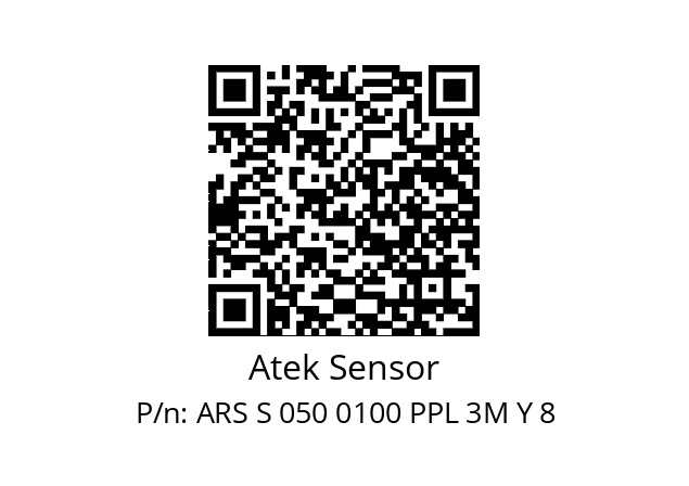   Atek Sensor ARS S 050 0100 PPL 3M Y 8