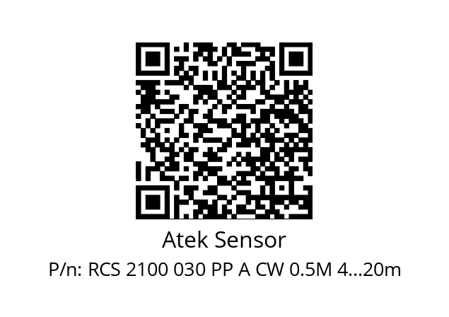   Atek Sensor RCS 2100 030 PP A CW 0.5M 4...20m