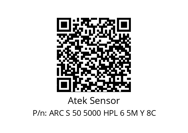   Atek Sensor ARC S 50 5000 HPL 6 5M Y 8C