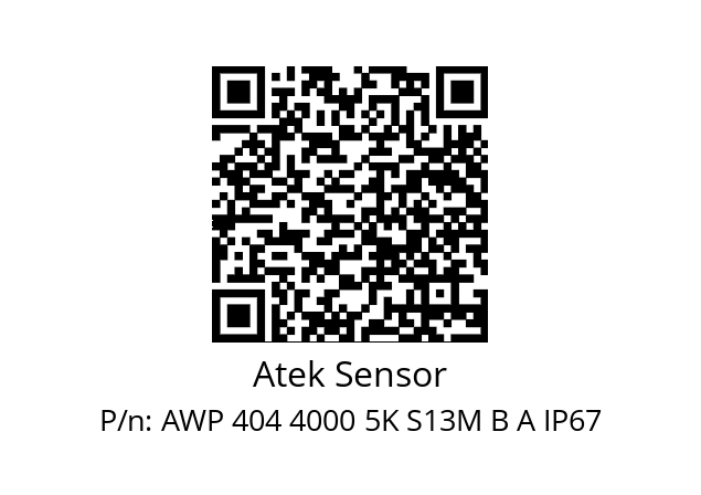   Atek Sensor AWP 404 4000 5K S13M B A IP67