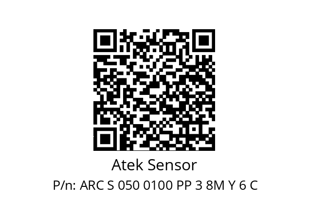   Atek Sensor ARC S 050 0100 PP 3 8M Y 6 C