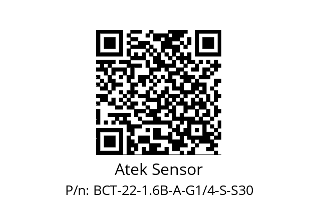   Atek Sensor BCT-22-1.6B-A-G1/4-S-S30