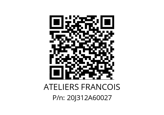   ATELIERS FRANCOIS 20J312A60027