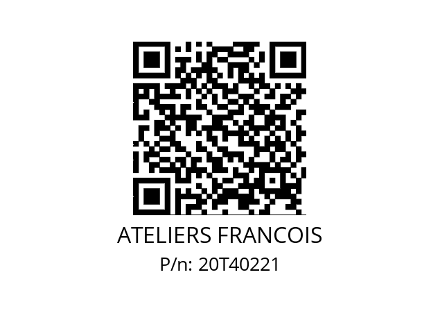   ATELIERS FRANCOIS 20T40221