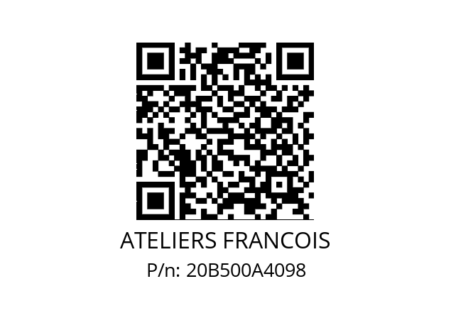   ATELIERS FRANCOIS 20B500A4098