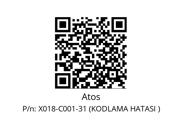   Atos X018-C001-31 (KODLAMA HATASI )