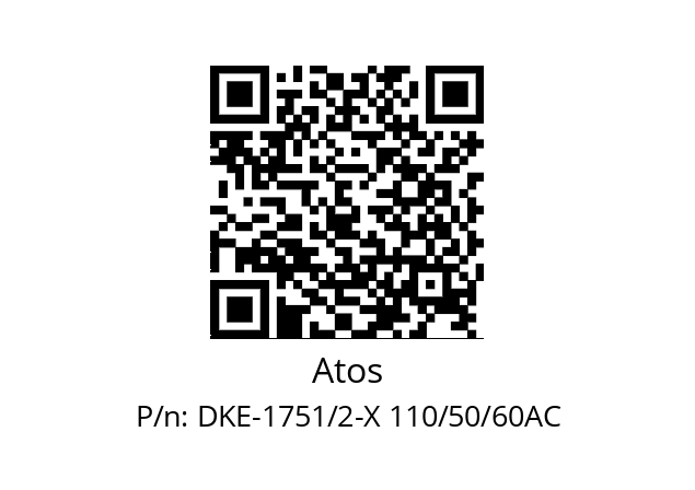   Atos DKE-1751/2-X 110/50/60AC