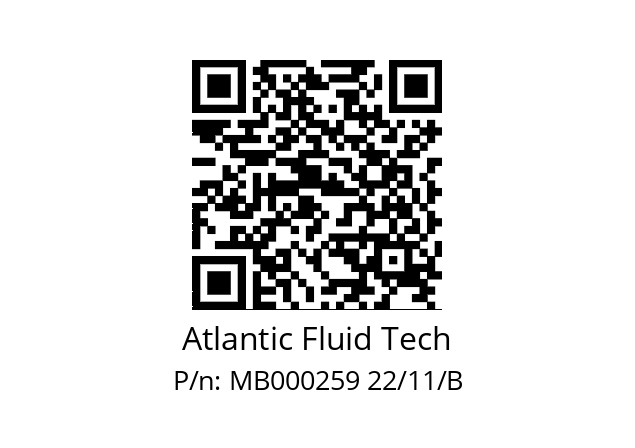   Atlantic Fluid Tech MB000259 22/11/B