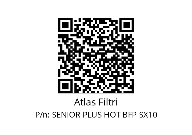   Atlas Filtri SENIOR PLUS HOT BFP SX10