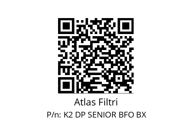   Atlas Filtri K2 DP SENIOR BFO BX