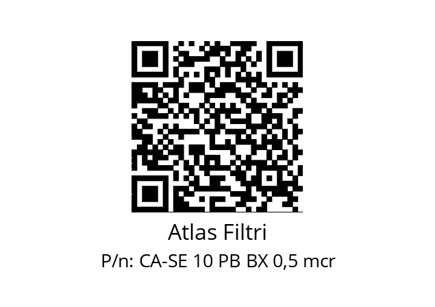   Atlas Filtri CA-SE 10 PB BX 0,5 mcr