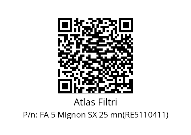   Atlas Filtri FA 5 Mignon SX 25 mn(RE5110411)