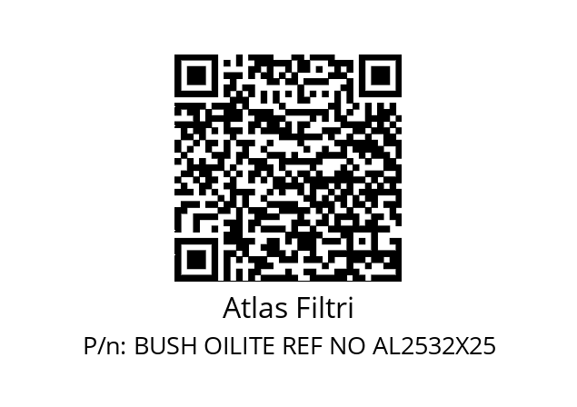   Atlas Filtri BUSH OILITE REF NO AL2532X25