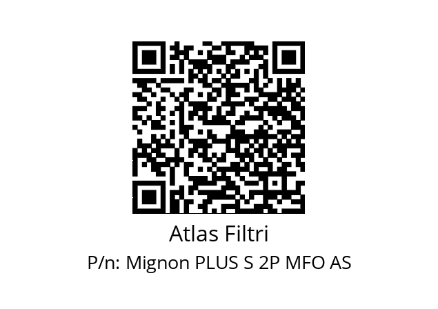   Atlas Filtri Mignon PLUS S 2P MFO AS