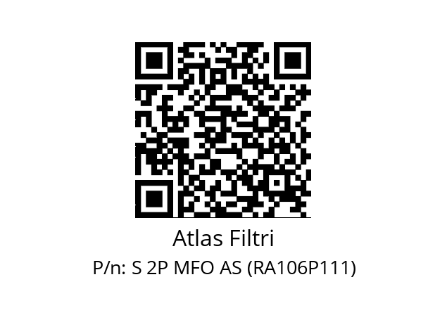   Atlas Filtri S 2P MFO AS (RA106P111)