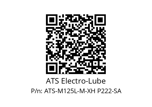   ATS Electro-Lube ATS-M125L-M-XH P222-SA