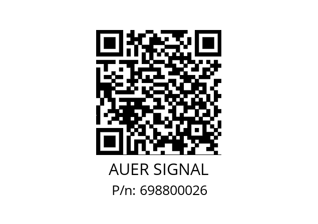   AUER SIGNAL 698800026