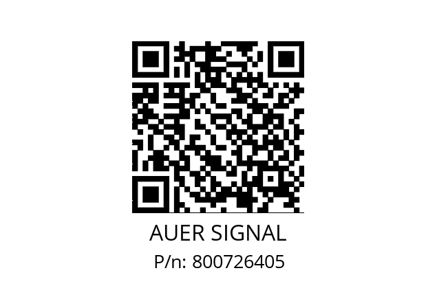   AUER SIGNAL 800726405