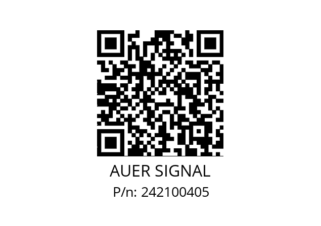   AUER SIGNAL 242100405