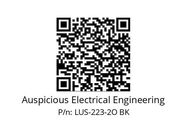   Auspicious Electrical Engineering LUS-223-2O BK