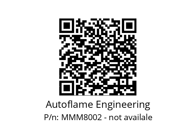   Autoflame Engineering MMM8002 - not availale