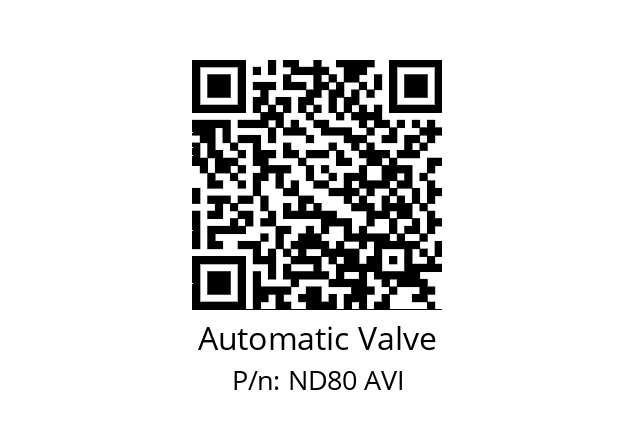   Automatic Valve ND80 AVI