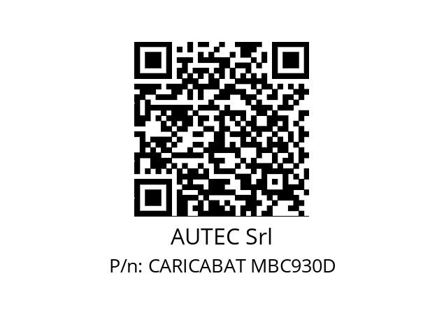   AUTEC Srl CARICABAT MBC930D