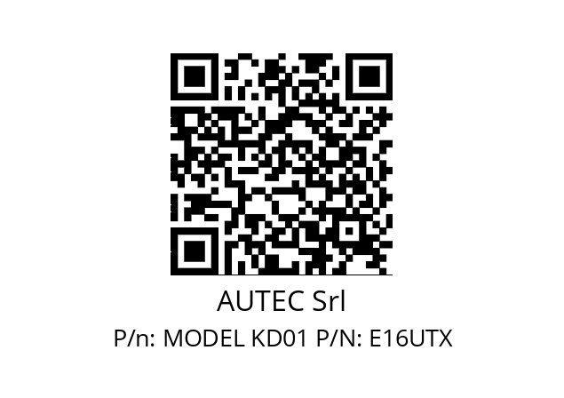   AUTEC Srl MODEL KD01 P/N: E16UTX