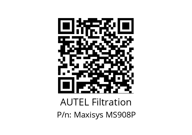   AUTEL Filtration Maxisys MS908P