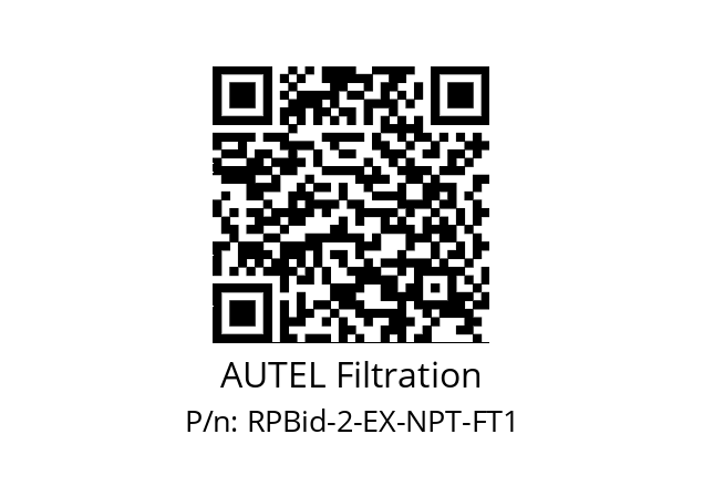   AUTEL Filtration RPBid-2-EX-NPT-FT1