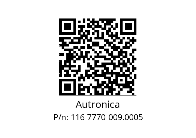   Autronica 116-7770-009.0005