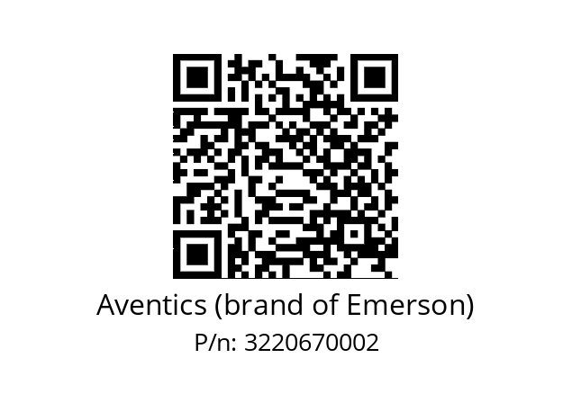   Aventics (brand of Emerson) 3220670002