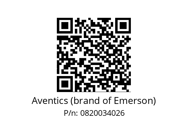   Aventics (brand of Emerson) 0820034026