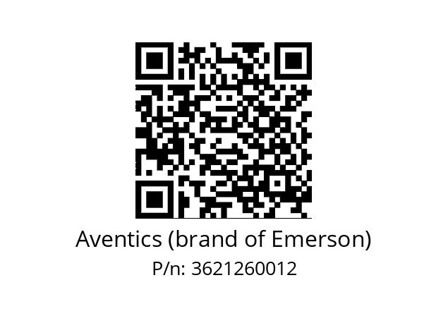   Aventics (brand of Emerson) 3621260012