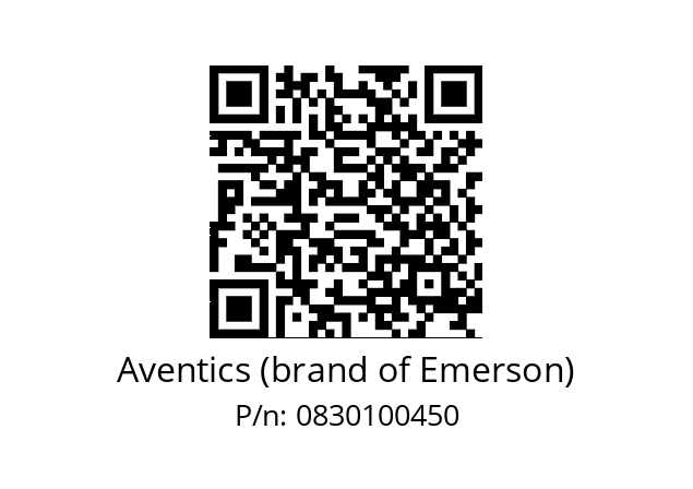   Aventics (brand of Emerson) 0830100450