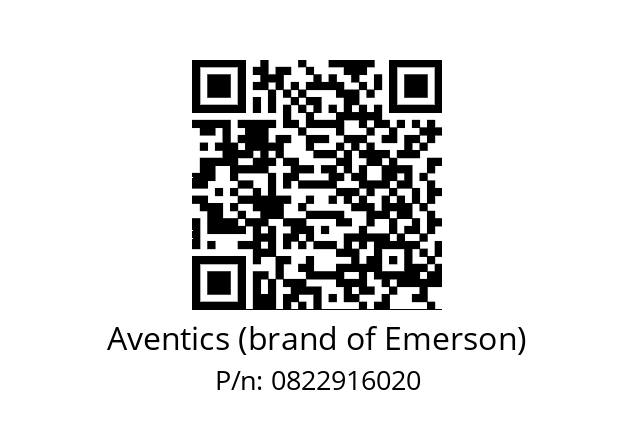   Aventics (brand of Emerson) 0822916020