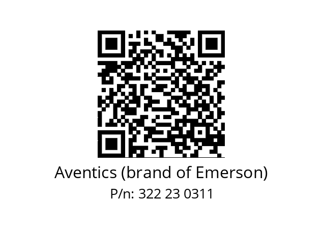   Aventics (brand of Emerson) 322 23 0311