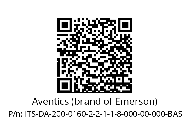   Aventics (brand of Emerson) ITS-DA-200-0160-2-2-1-1-8-000-00-000-BAS