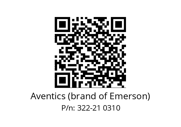   Aventics (brand of Emerson) 322-21 0310