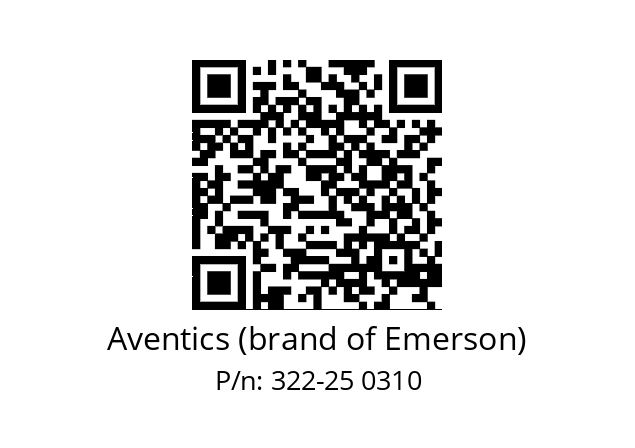   Aventics (brand of Emerson) 322-25 0310