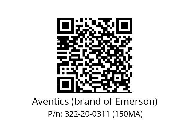   Aventics (brand of Emerson) 322-20-0311 (150MA)