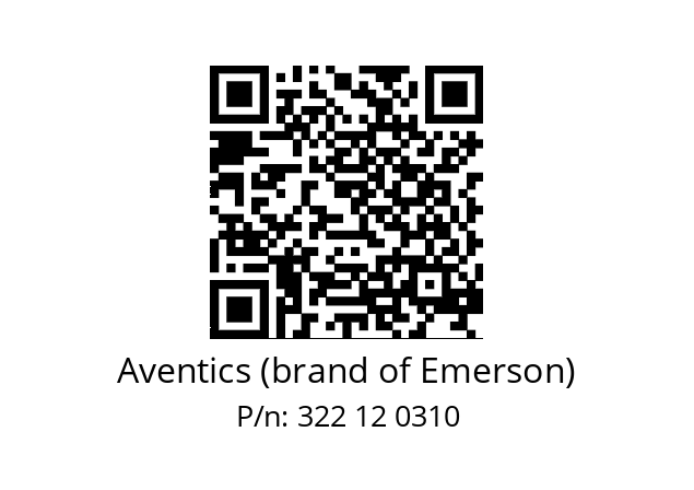   Aventics (brand of Emerson) 322 12 0310