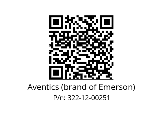   Aventics (brand of Emerson) 322-12-00251