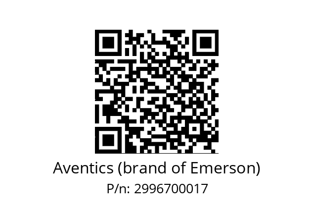   Aventics (brand of Emerson) 2996700017