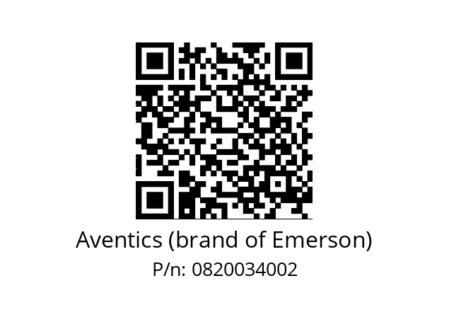   Aventics (brand of Emerson) 0820034002