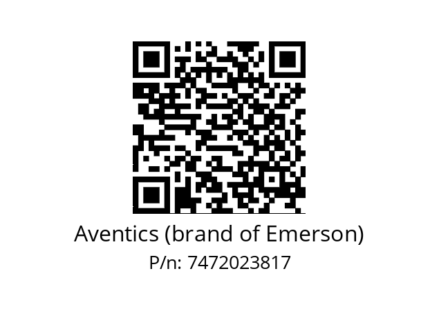   Aventics (brand of Emerson) 7472023817