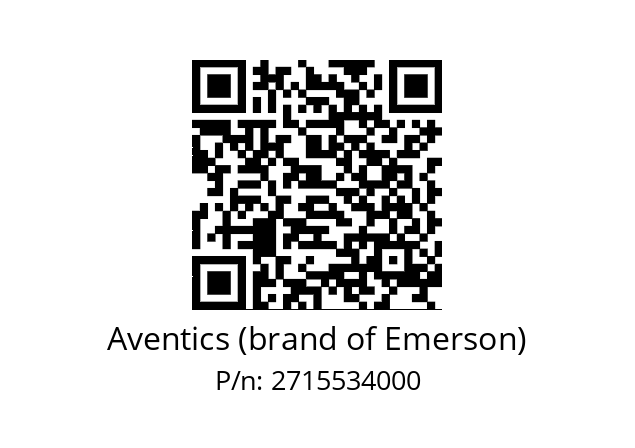   Aventics (brand of Emerson) 2715534000