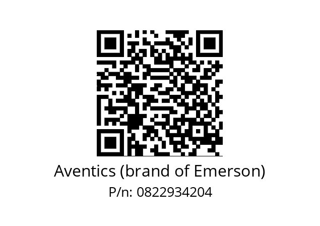   Aventics (brand of Emerson) 0822934204